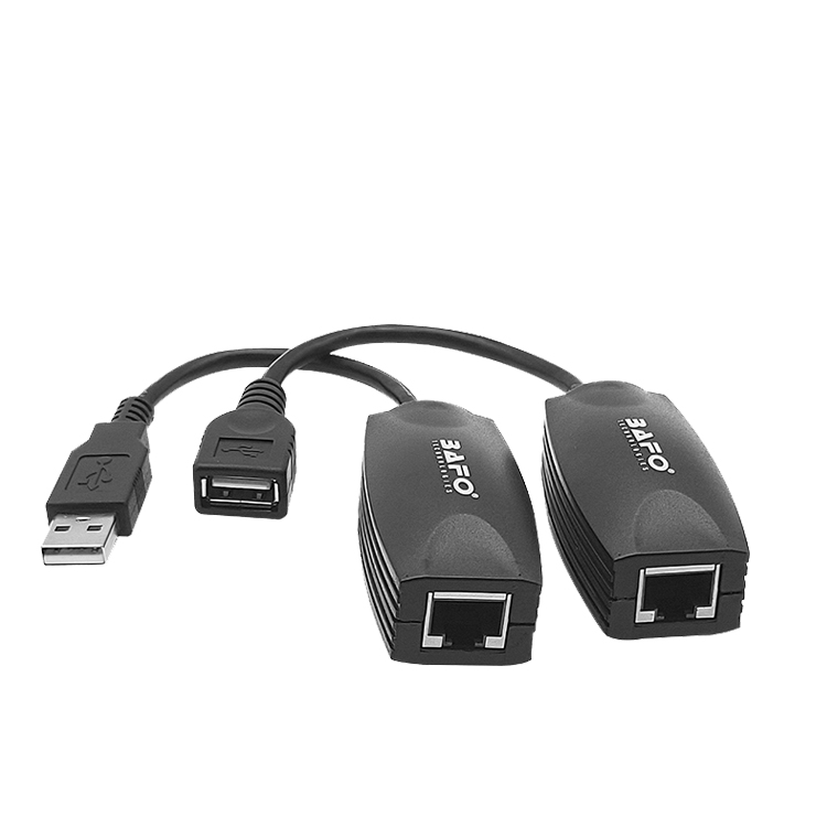 USB2.0 Extender Over Cat5e/ Cat6 Connection up to 150ft Cable(PVC/ABS ...