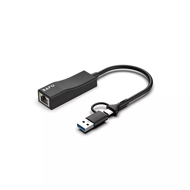 USB-A/C 3.2 Gen1 to RJ45 Gigabit Ethernet Adapter (ABS)