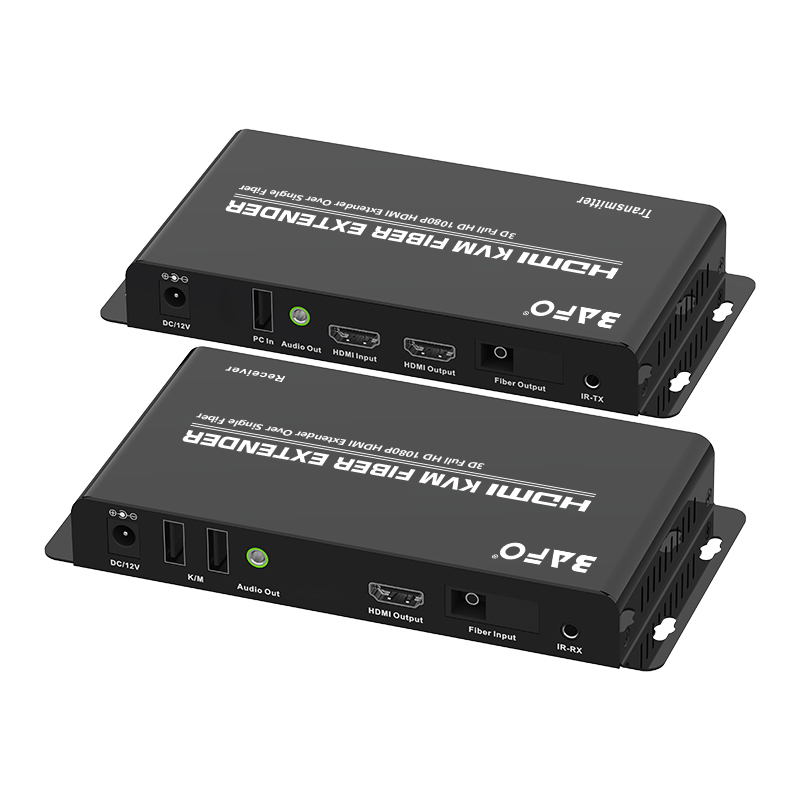 HDMI KVM Extender Over Single Fiber With IR+Loopout TCP/IP (20KM) 1080P ...